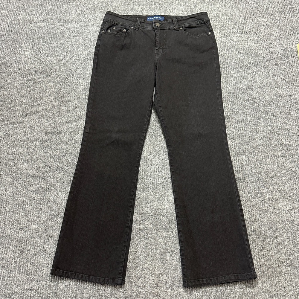 Bandolino Petite Womens Straight Leg Jeans Size 12P Black Denim Casual Mid Rise‎